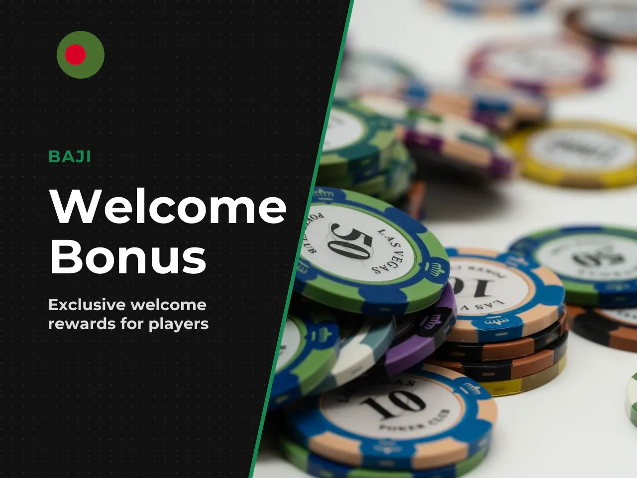 Baji's welcome bonus wagers range from