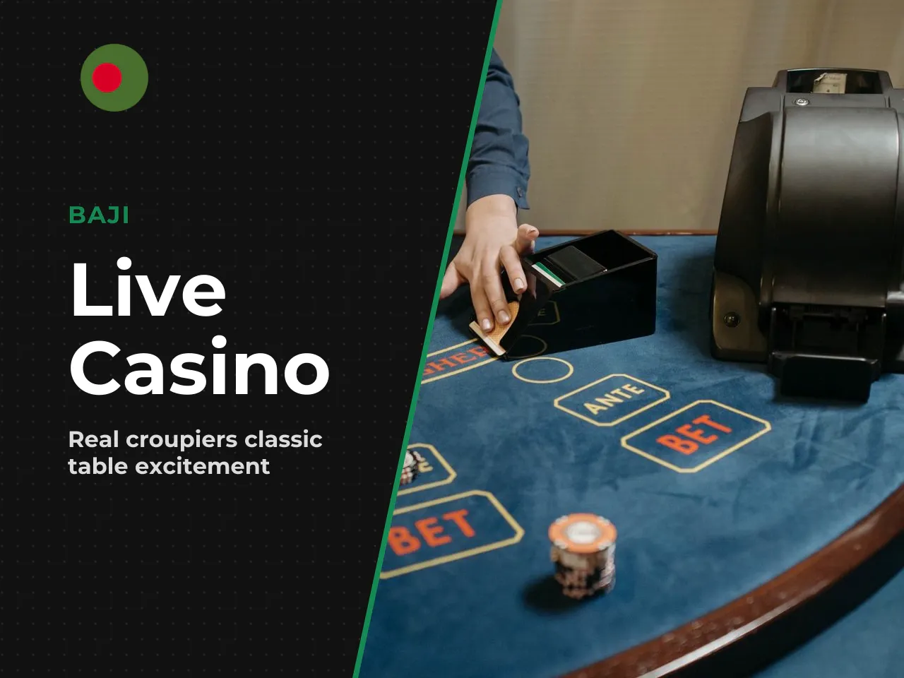 Live dealer and casino table games